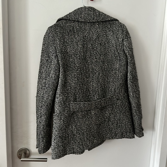 Zadig & Voltaire Miles Deluxe Double-Breasted Coat Gris Peacoat - Picture 7 of 10